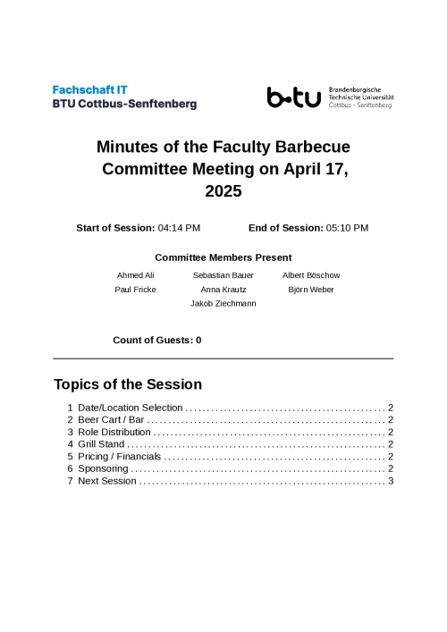 First Page of Meeting Notes from 17.04.2025