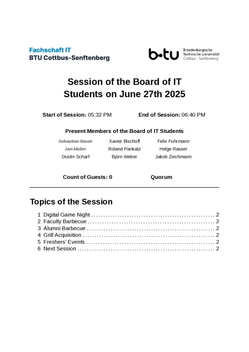 First Page of Meeting Notes from 27.06.2025