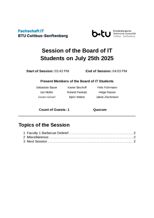 First Page of Meeting Notes from 25.07.2025