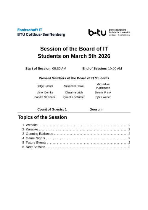 First Page of Meeting Notes from 05.03.2026