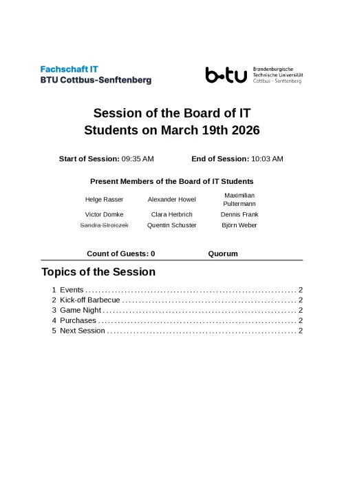 First Page of Meeting Notes from 19.03.2026