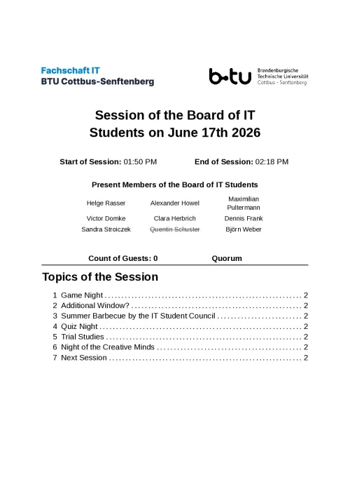 First Page of Meeting Notes from 17.06.2026