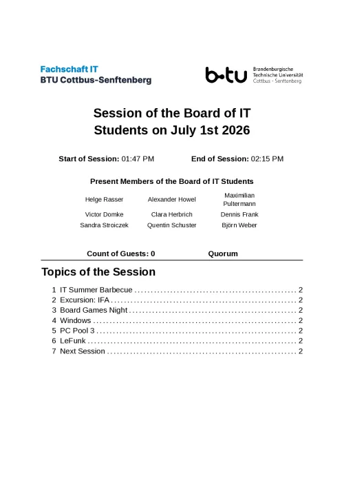 First Page of Meeting Notes from 01.07.2026