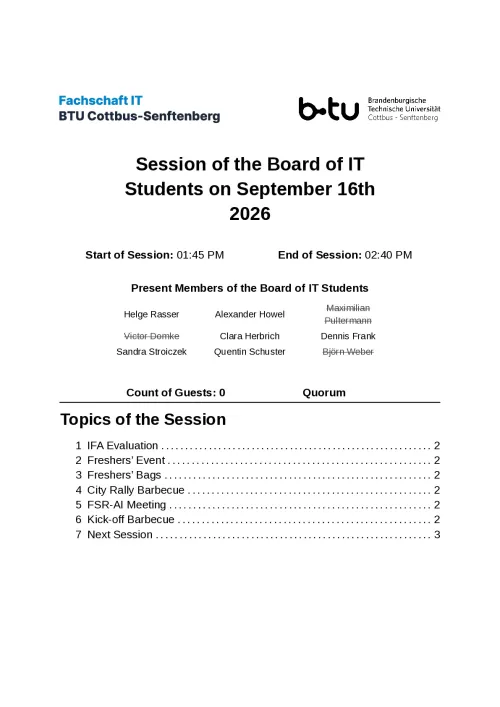 First Page of Meeting Notes from 16.09.2026